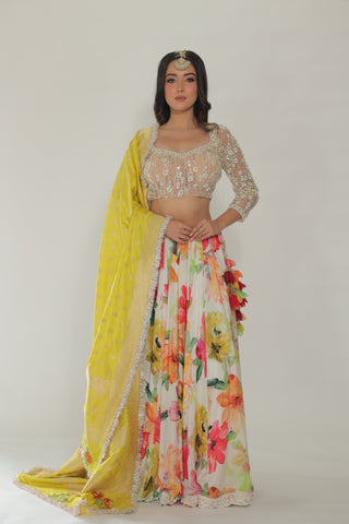 JM Floral Lehenga Set