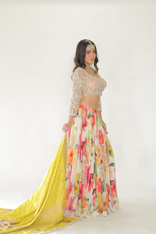 JM Floral Lehenga Set
