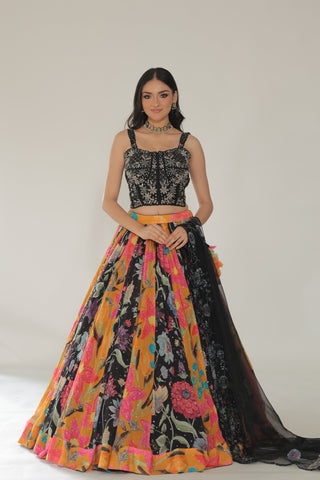 JM Midnight Bloom Lehenga