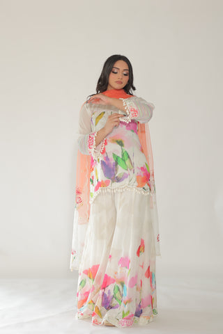 JM Floral Gharara Set