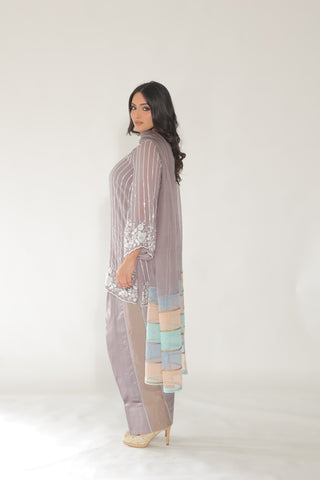 Moonstone Lilac Shirt with JM Farsi Salwar