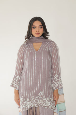 Moonstone Lilac Shirt with JM Farsi Salwar