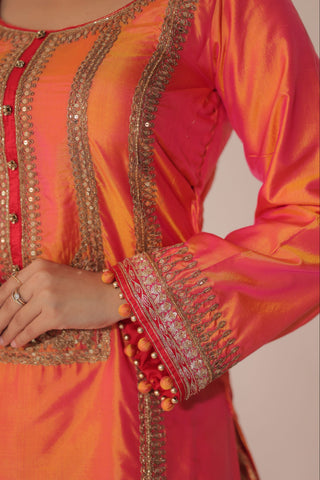 Coral Embroidered Shirt with JM Salwar Set