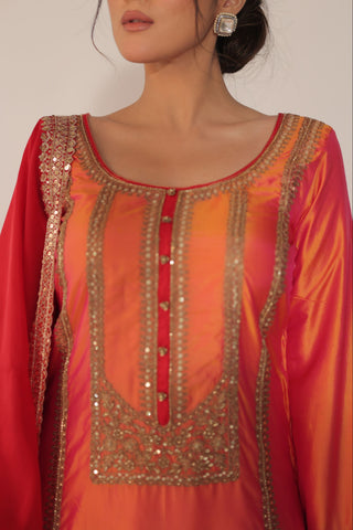 Coral Embroidered Shirt with JM Salwar Set