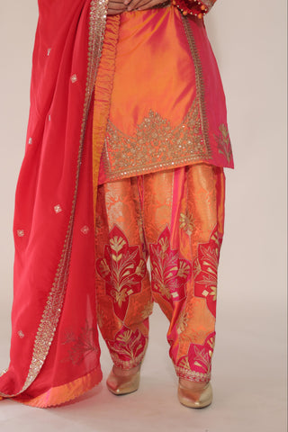 Coral Embroidered Shirt with JM Salwar Set
