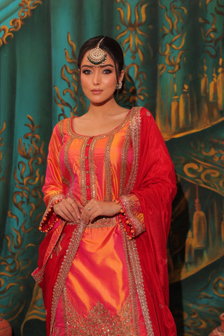 Coral Embroidered Shirt with JM Salwar Set