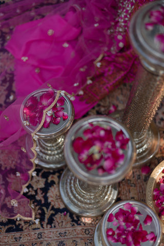Rani Pink Embroidered Kalidar with Churidar Set