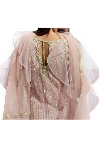 Blush pink Embroidered Suit With Ghagraa Set