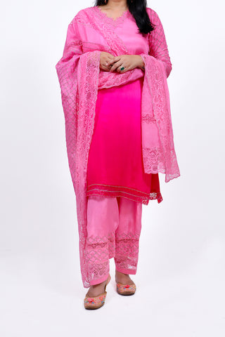 Wild Orchid Embroidered Shirt With Straight JM Salwar Set