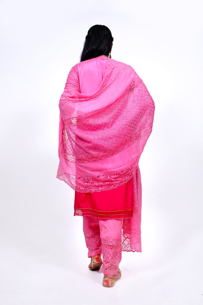 Wild Orchid Embroidered Shirt With Straight JM Salwar Set