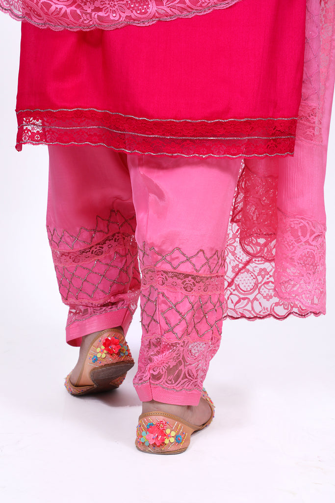 Wild Orchid Embroidered Shirt With Straight JM Salwar Set
